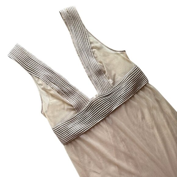 La Perla Silk Mesh Lingerie Slip Size S Sheer Beige Sexy Intimate Boudoir - Picture 1 of 9